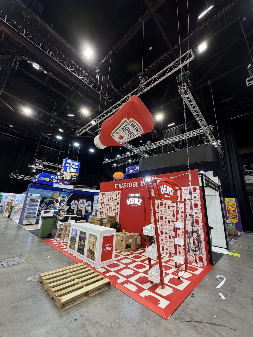 Exhibition stand build on the show floor