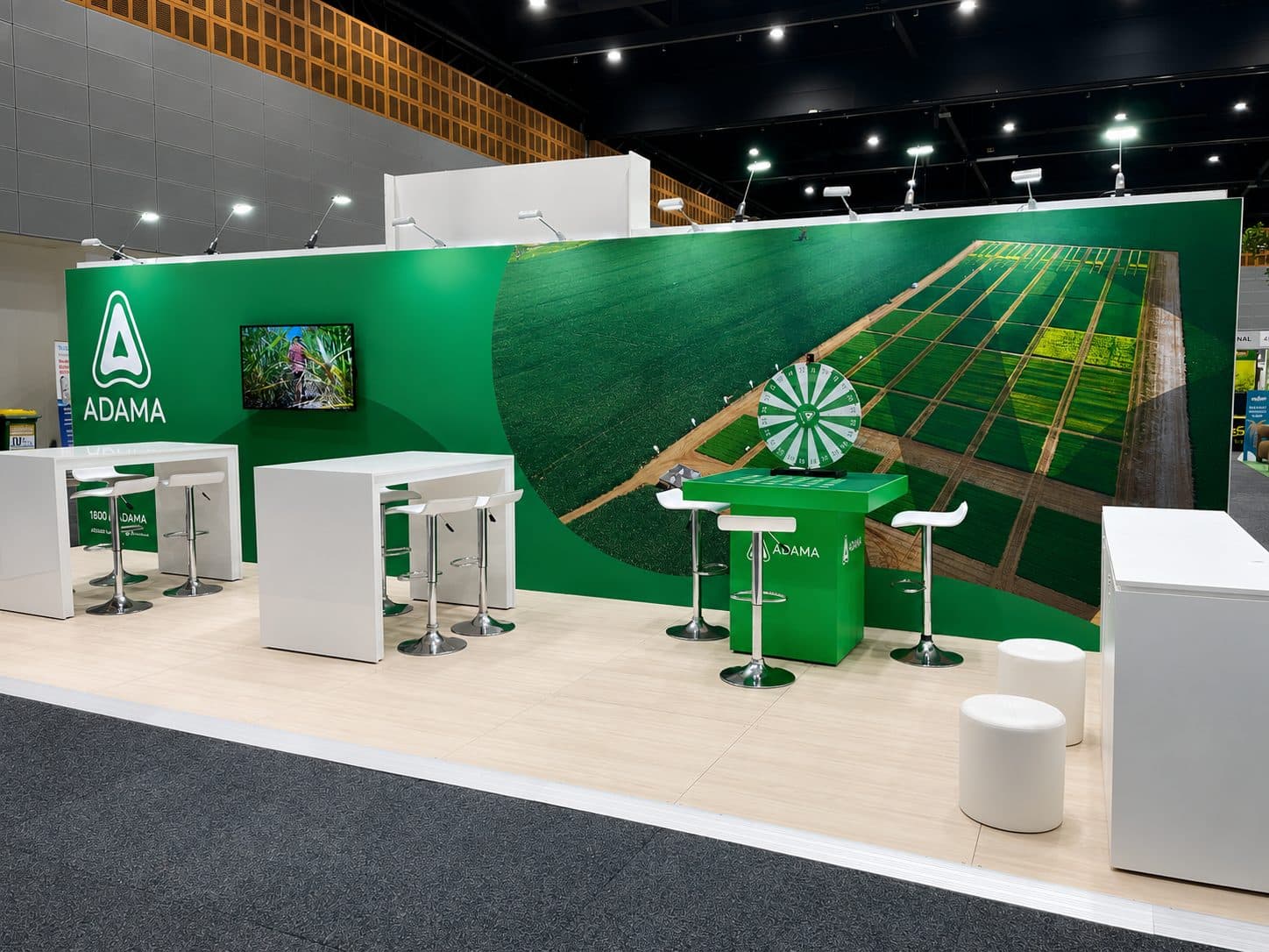 Exhibition stand print installation