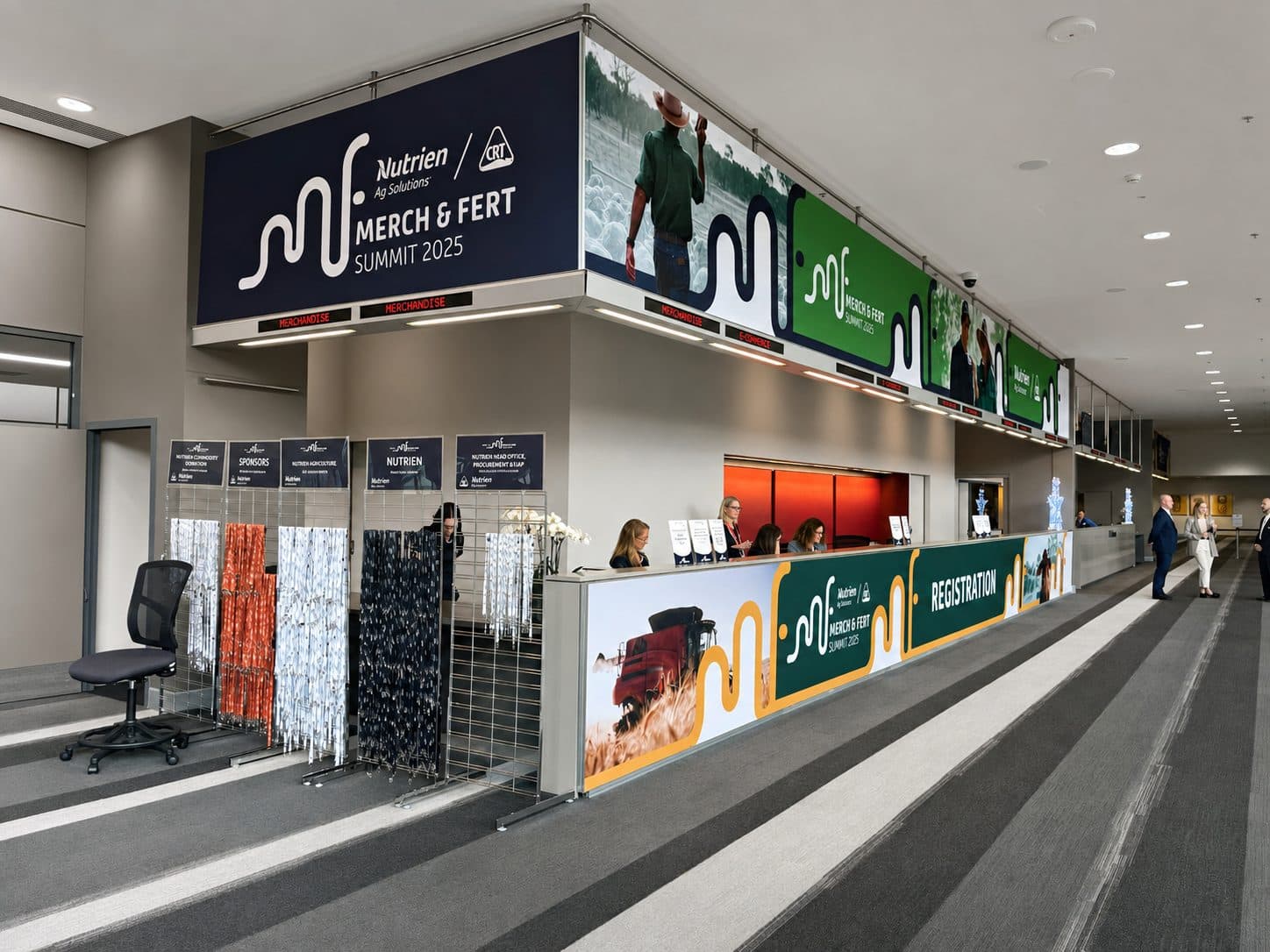 Registration counter signage
