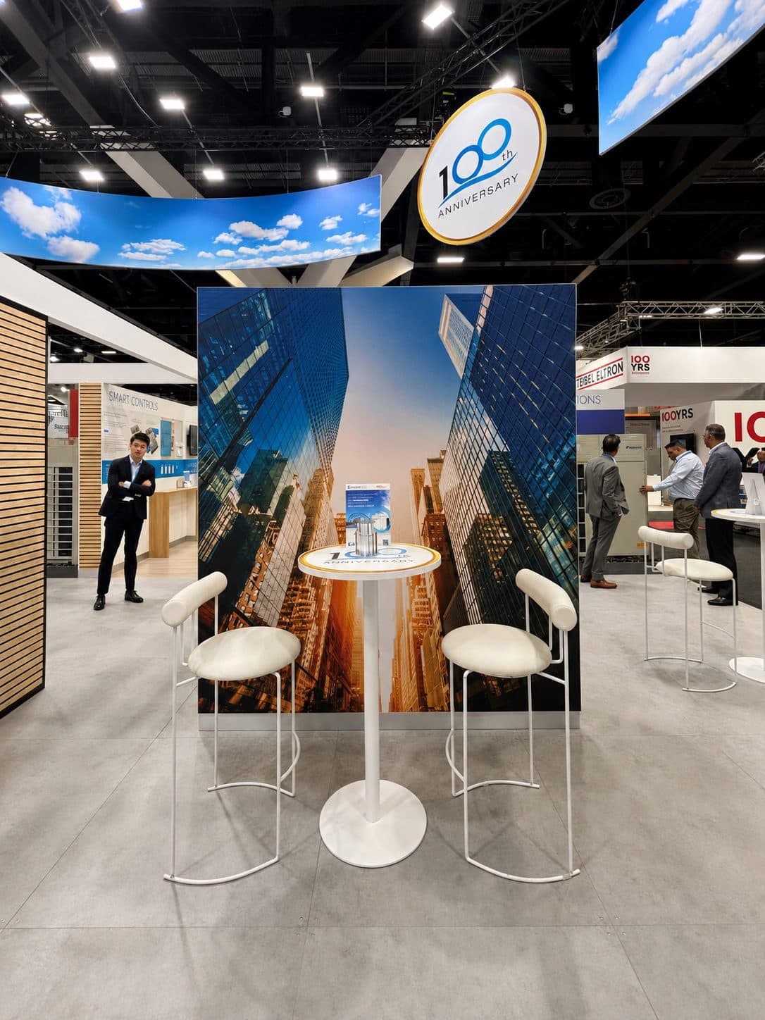 Trade show backdrop installation