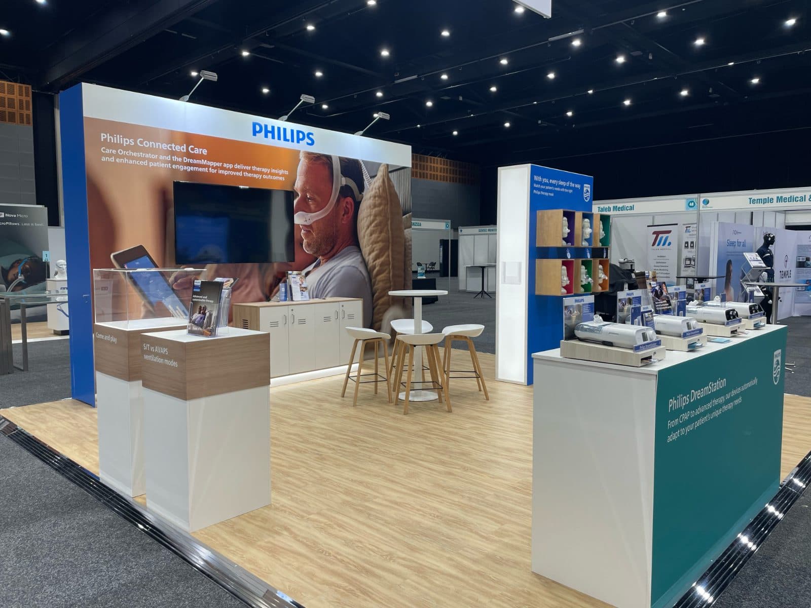 Exhibition stand on the show floor