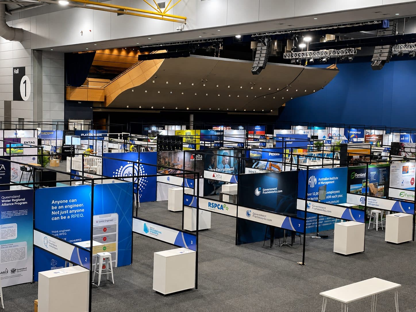 Trade show signage wall