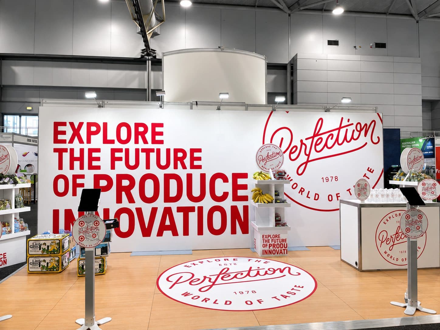 Exhibition stand print installation